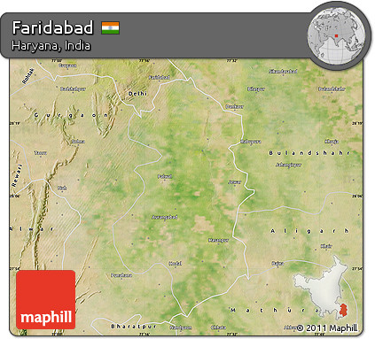 Satellite Map of Faridabad