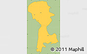 Savanna Style Simple Map of Gurgaon, cropped outside