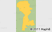 Savanna Style Simple Map of Gurgaon, single color outside