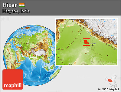 Physical Location Map of Hisar