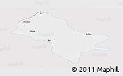 Silver Style Panoramic Map of Jind, single color outside