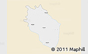 Classic Style 3D Map of Kaithal, single color outside