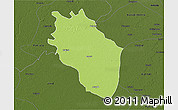 Physical 3D Map of Kaithal, darken