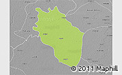 Physical 3D Map of Kaithal, desaturated