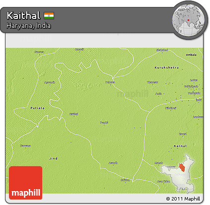 Physical 3D Map of Kaithal