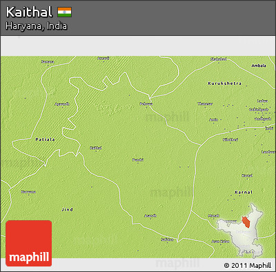 Physical 3D Map of Kaithal