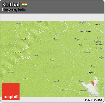 Physical 3D Map of Kaithal