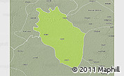 Physical 3D Map of Kaithal, semi-desaturated