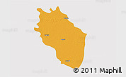 Political 3D Map of Kaithal, cropped outside