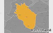 Political 3D Map of Kaithal, desaturated