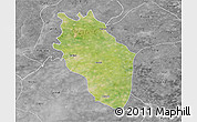 Satellite 3D Map of Kaithal, desaturated