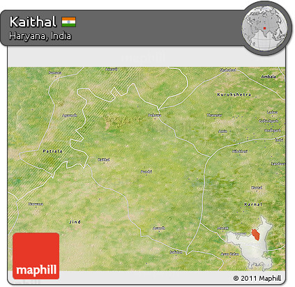 Satellite 3D Map of Kaithal