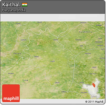 Satellite 3D Map of Kaithal