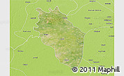 Satellite 3D Map of Kaithal, physical outside