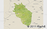 Satellite 3D Map of Kaithal, shaded relief outside