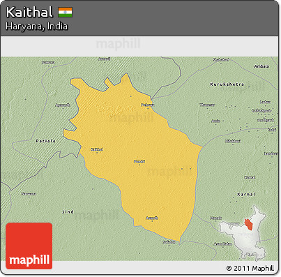 Savanna Style 3D Map of Kaithal
