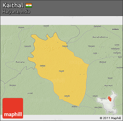 Savanna Style 3D Map of Kaithal