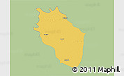 Savanna Style 3D Map of Kaithal, single color outside