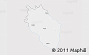 Silver Style 3D Map of Kaithal, single color outside