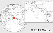 Blank Location Map of Kaithal, within the entire country