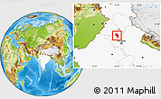 Physical Location Map of Kaithal, highlighted country