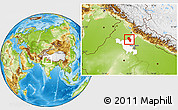 Physical Location Map of Kaithal, highlighted parent region