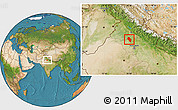 Satellite Location Map of Kaithal