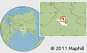 Savanna Style Location Map of Kaithal, highlighted parent region