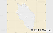 Classic Style Map of Kaithal, single color outside
