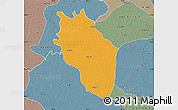 Political Map of Kaithal, semi-desaturated