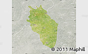 Satellite Map of Kaithal, lighten, semi-desaturated