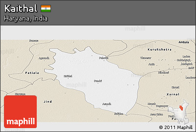 Classic Style Panoramic Map of Kaithal