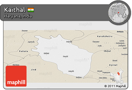 Classic Style Panoramic Map of Kaithal
