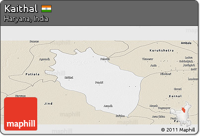 Classic Style Panoramic Map of Kaithal