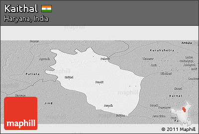 Gray Panoramic Map of Kaithal