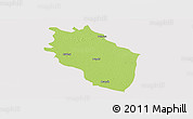 Physical Panoramic Map of Kaithal, cropped outside
