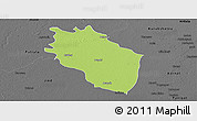Physical Panoramic Map of Kaithal, darken, desaturated