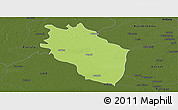 Physical Panoramic Map of Kaithal, darken