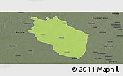 Physical Panoramic Map of Kaithal, darken, semi-desaturated