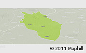 Physical Panoramic Map of Kaithal, lighten, semi-desaturated
