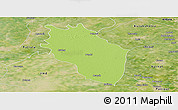 Physical Panoramic Map of Kaithal, satellite outside