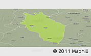 Physical Panoramic Map of Kaithal, semi-desaturated