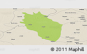 Physical Panoramic Map of Kaithal, shaded relief outside