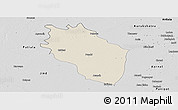 Shaded Relief Panoramic Map of Kaithal, desaturated