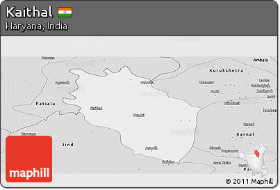 Silver Style Panoramic Map of Kaithal