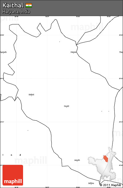 Blank Simple Map of Kaithal