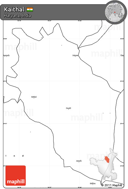 Blank Simple Map of Kaithal