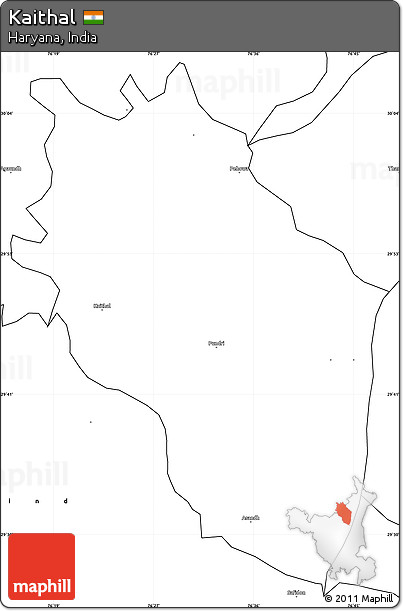 Blank Simple Map of Kaithal