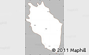 Gray Simple Map of Kaithal, cropped outside