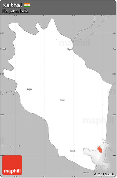 Gray Simple Map of Kaithal